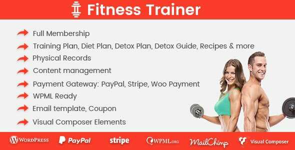 Fitness Trainer Plugin Real GPL