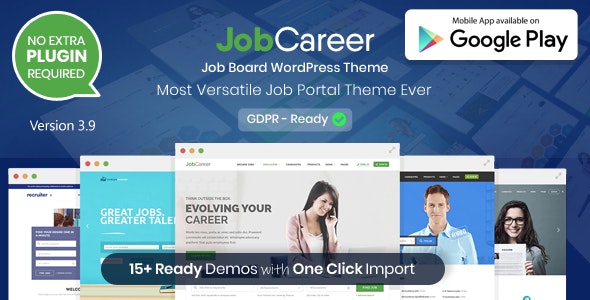 JobCareer Wp Theme Real GPL