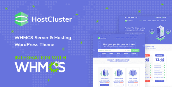 HostCluster - WHMCS Hosting WordPress Theme