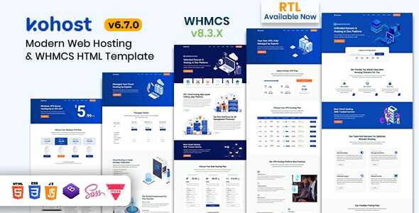 Kohost – Modern Web Hosting & WHMCS Template Real GPL