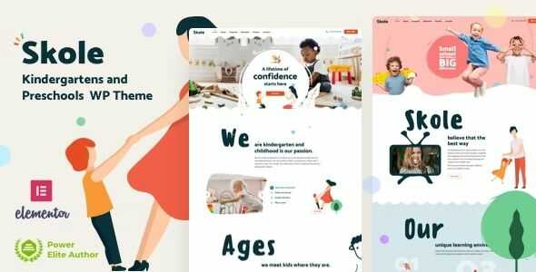 Skole Kindergarten WordPress Elementor theme gpl