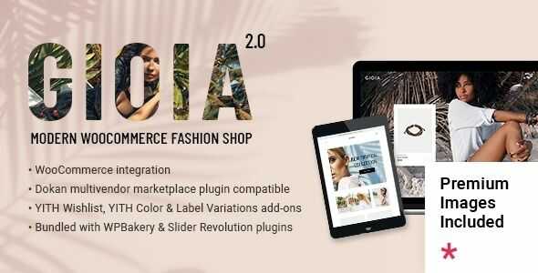 Gioia Modern Fashion Shop Theme GPL