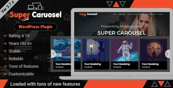 Super Carousel GPL – Responsive WordPress Plugin