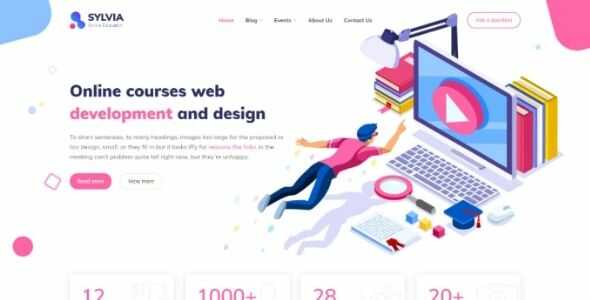 Sylvia gpl – special template for education and online courses