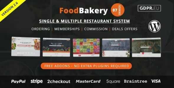 FoodBakery Theme GPL