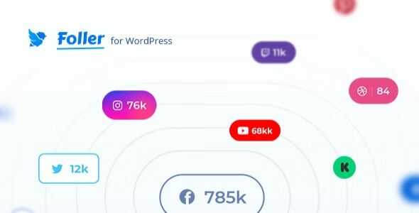 Foller GPL – Social followers bar for WordPress