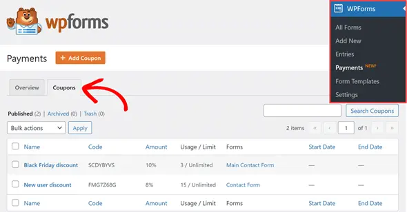 WpForms Coupon Addon GPL