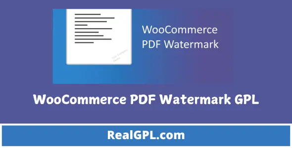 WooCommerce PDF Watermark GPL