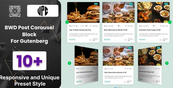 BWD Post Carousel Block For Gutenberg GPL