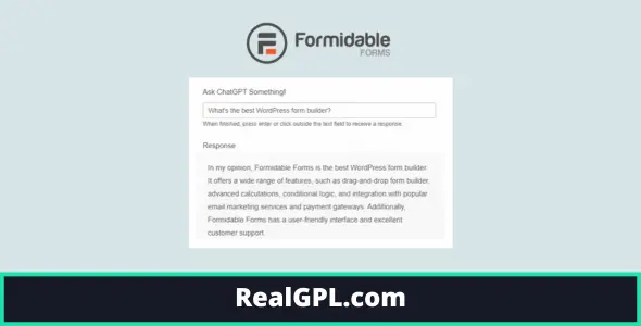 Formidable Forms AI GPL