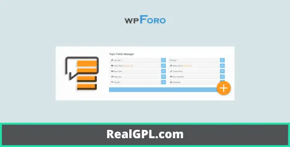 WPForo Topic Custom Fields GPL